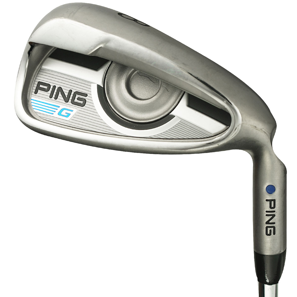 Pre-Owned Ping G Iron Set Steel MLH Stiff 4-PW Irons [Ping Awt 2.0 Steel] Green Dot *Value* LEFT HAND